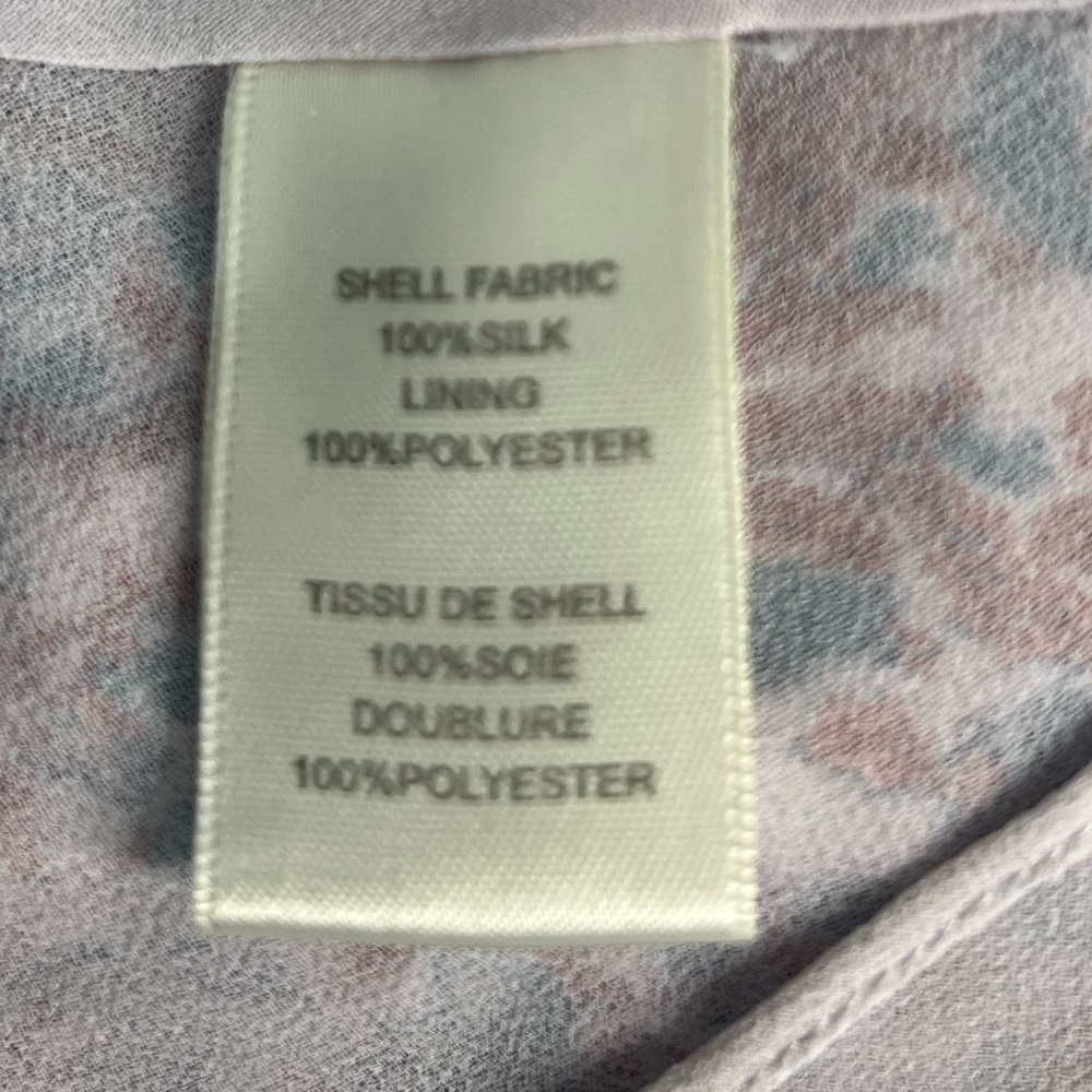 Rebecca Taylor blue red white mixed print silk sleeveless midi dress size 0 - Picture 10 of 14